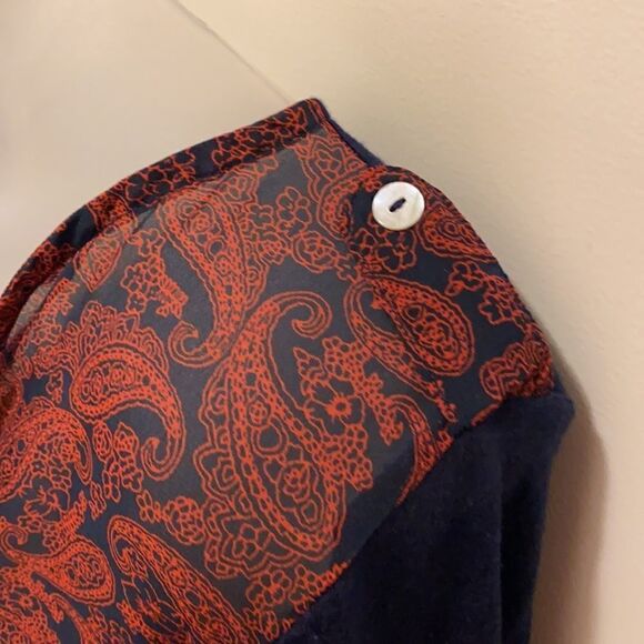 Femme Large L women’s top long sleeve boho vintage sheer button up - Picture 6 of 9